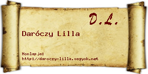 Daróczy Lilla névjegykártya