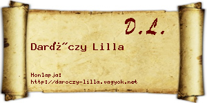 Daróczy Lilla névjegykártya